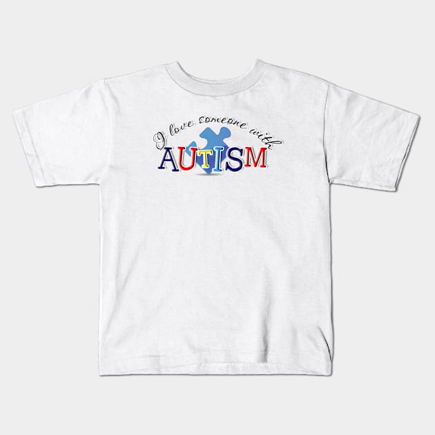 Autism Love Kids T-Shirt by DisneyAddict